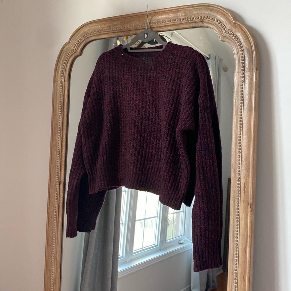 Line - Burgundy/Black Melange Knit - size S